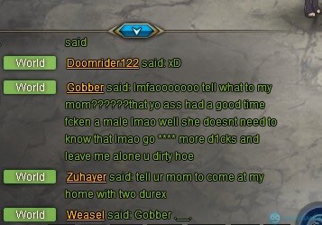 Gobber in world chat